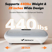 MERACH Vibration Plate Exercise Machine. Whole Body Workout Equipment for Women. Bluetooth and Silicone Pedal. Vibration Plate with Auto Mode. Vibrate Fitness Platform for Home