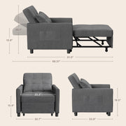 Sofá-Cama Versátil Brooke™ – Design Inteligente e Conforto 2 em 1