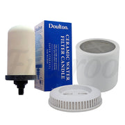Replacement Cartridge Pack for Filteroo® Ceramic Stoneware Gravity Water Purifier with Doulton Candle