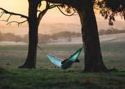 Sky Blue - Recycled Hammock with Straps