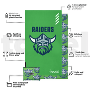 Raiders - NRL Recycled Sand Free Beach Towel