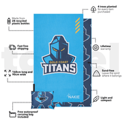 Titans - NRL Recycled Sand Free Beach Towel