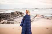 Deep Ocean Blue - Sustainable Down Puffy Blanket