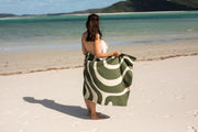 Eucalyptus Green - Recycled Sand Free Beach Towel