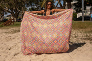 XL Rosy Tides - Recycled Sand Free Beach Towel Double