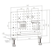 HINOMI Clamp-on Desk Pegboard