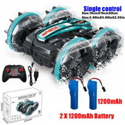 Amphibious RC Car Remote Control Stunt Car Vehicle Double-sided Flip Radio 4WD Drift Off Road Outdoor Toys for Boy Children Gift