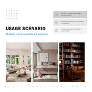 54.8'' Sleeper Sofa Bed 3-in-1 Convertible Couch with Pullout Bed, Reclining Backrest, Storage Pockets – Modern Space Lounge Furniture for Living Room, Includes Toss Pillows,Beige